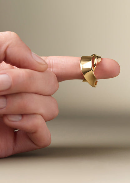 Bague Volute Éole - Dorée à l’or 24 carats