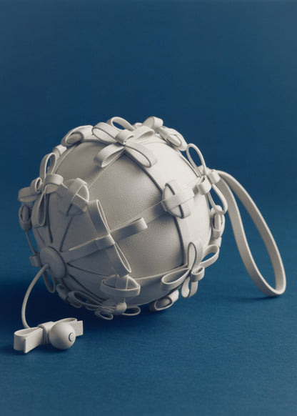Button Bow Sphere - Porcelaine