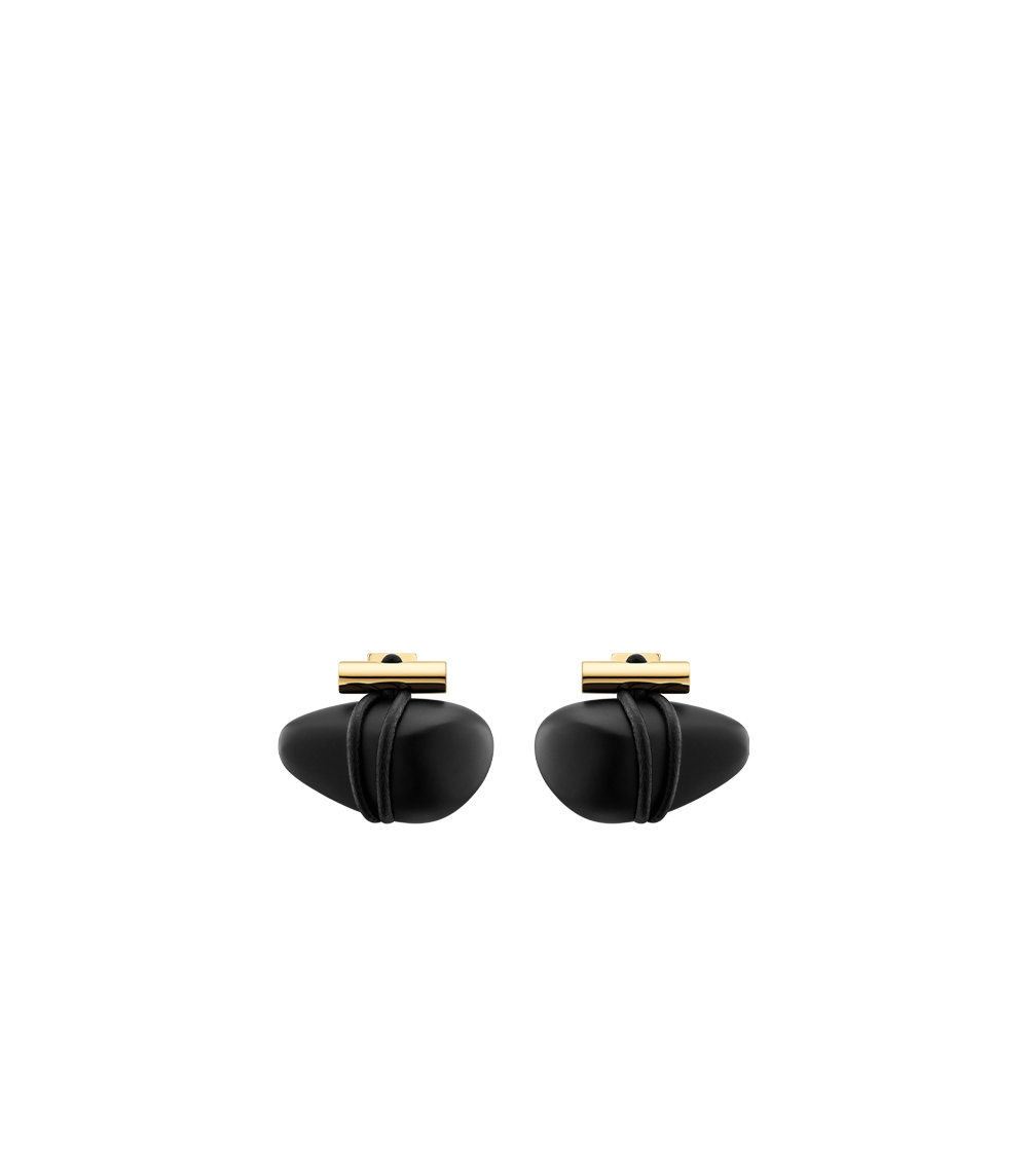 Puces d'oreilles Téré - Marbre Noir