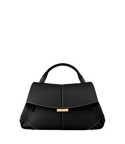 Mokki Mini - Noir Coutures Ecrues Grainé