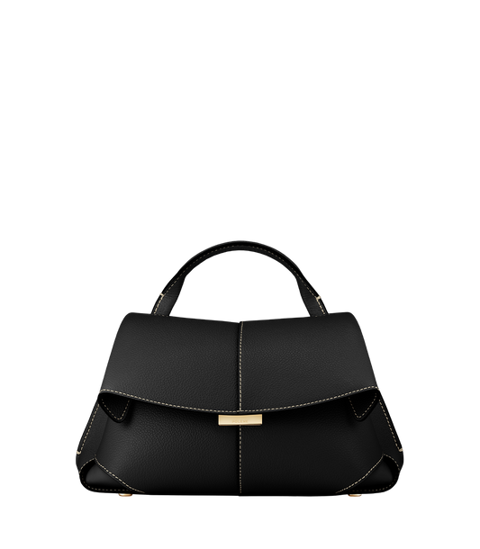 Mokki Mini - Noir Coutures Ecrues Grainé